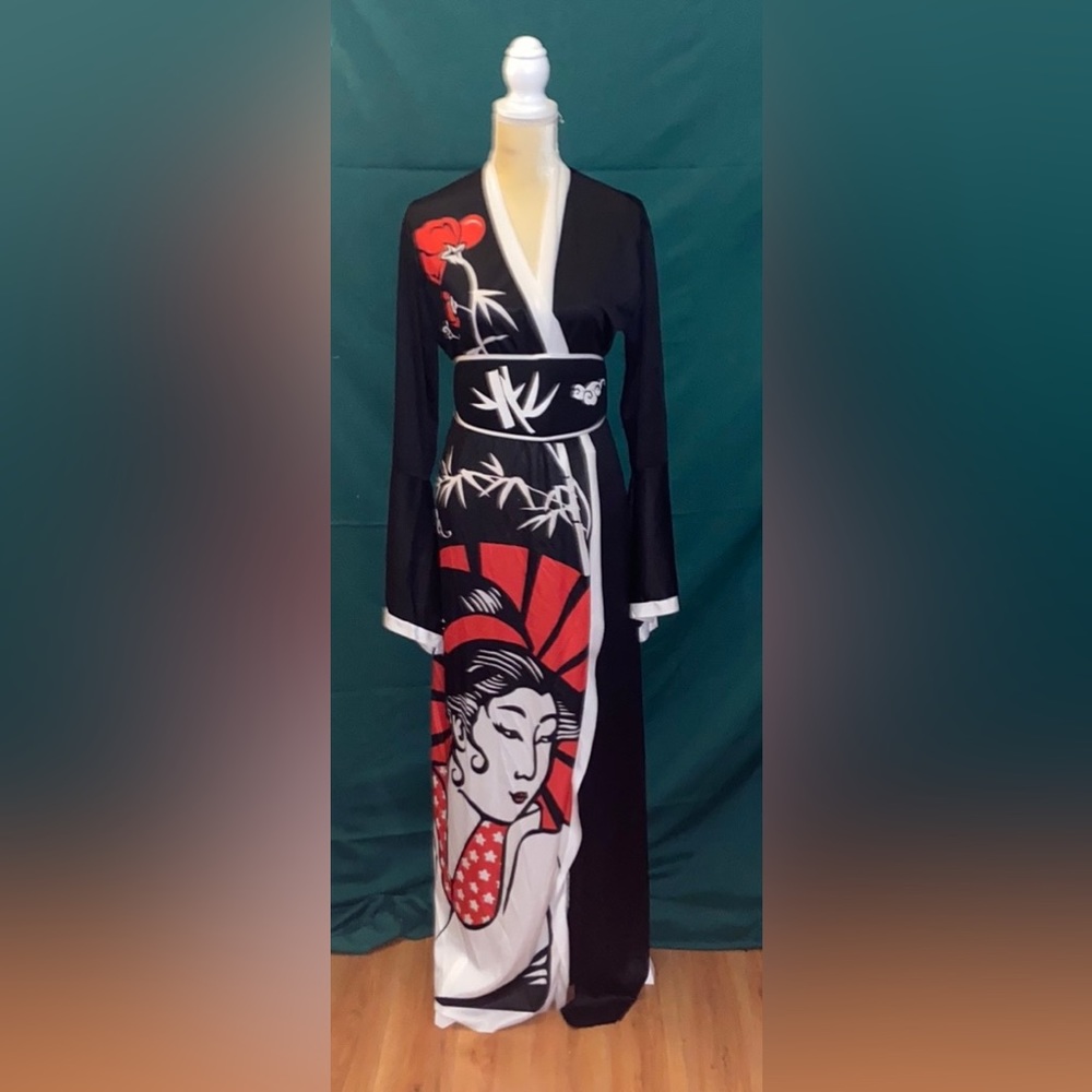 🎃 Halloween Costume Sexy Geisha ⛩️ Women's Japanese Kimono Size 12/14